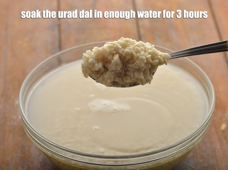 Step 6 – <p><span style="background-color:rgb(255,255,255);color:rgb(0,0,0);">Soak the 1 cup </span><a href="https://www.tarladalal.com/glossary-urad-dal-split-black-lentil-941i"><u>urad dal (split black lentils)</u></a><span style="background-color:rgb(255,255,255);color:rgb(0,0,0);"> in enough water …