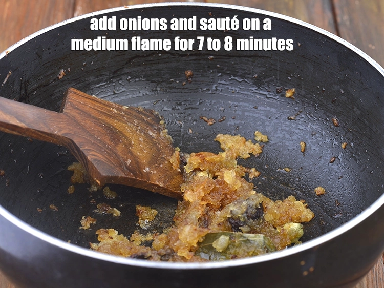 Step 2 – <p><span style="background-color:rgb(255,255,255);color:rgb(0,0,0);">Add the 1/2 cup </span><a href="https://www.tarladalal.com/glossary-onions-pyaz-pyaaz-kanda-548i#ing_2419"><u>grated onions</u></a><span style="background-color:rgb(255,255,255);color:rgb(0,0,0);"> and <strong>sauté</strong> on a medium flame …