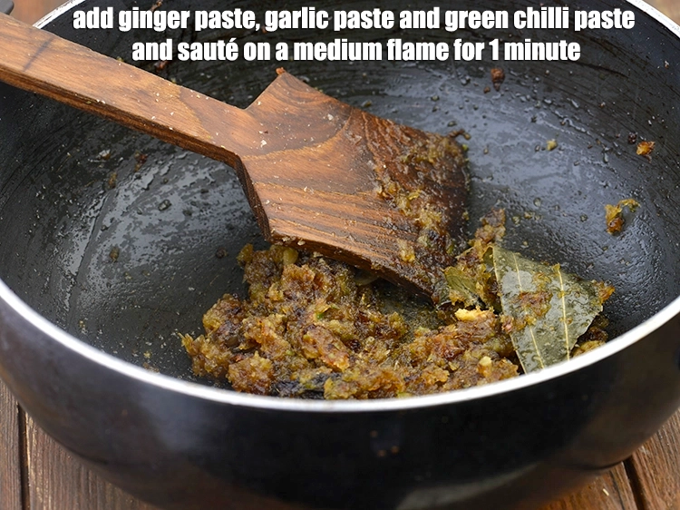 Step 3 – <p><span style="background-color:rgb(255,255,255);color:rgb(0,0,0);">Add the 1 tsp </span><a href="https://www.tarladalal.com/glossary-ginger-adrak-453i#ing_2753"><u>ginger (adrak) paste</u></a><span style="background-color:rgb(255,255,255);color:rgb(0,0,0);">, 1 tsp </span><a href="https://www.tarladalal.com/glossary-garlic-lehsun-lahsun-348i#ing_2752"><u>garlic (lehsun) …
