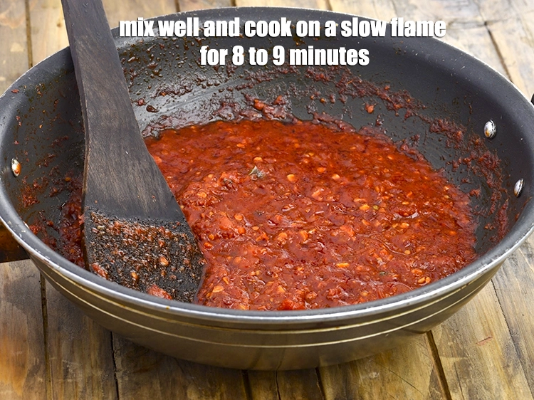 Step 10 – <p><span style="background-color:rgb(255,255,255);color:rgb(0,0,0);">Mix well and cook on a slow flame for 8 to 9 minutes, while …