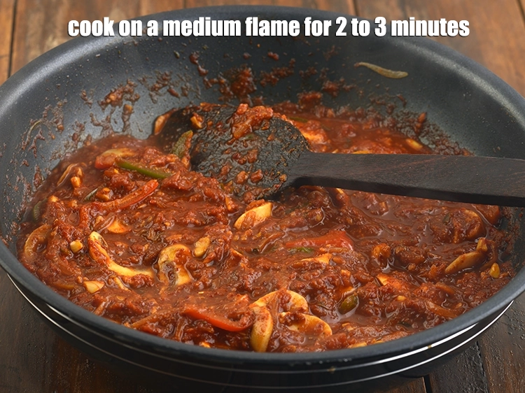 Step 28 – <p><span style="background-color:rgb(255,255,255);color:rgb(0,0,0);">Cook on a medium flame for 2 to 3 minutes ,while stirring occasionally.</span></p>
