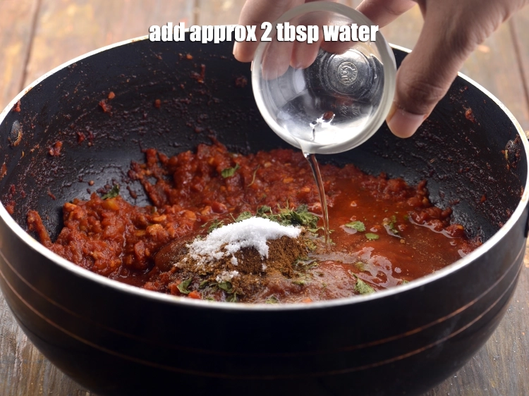 Step 18 – <p>Add approx 2 tbsp <strong>water</strong> to<strong>&nbsp;kadai gravy | restaurant style kadai gravy | Punjabi kadai …