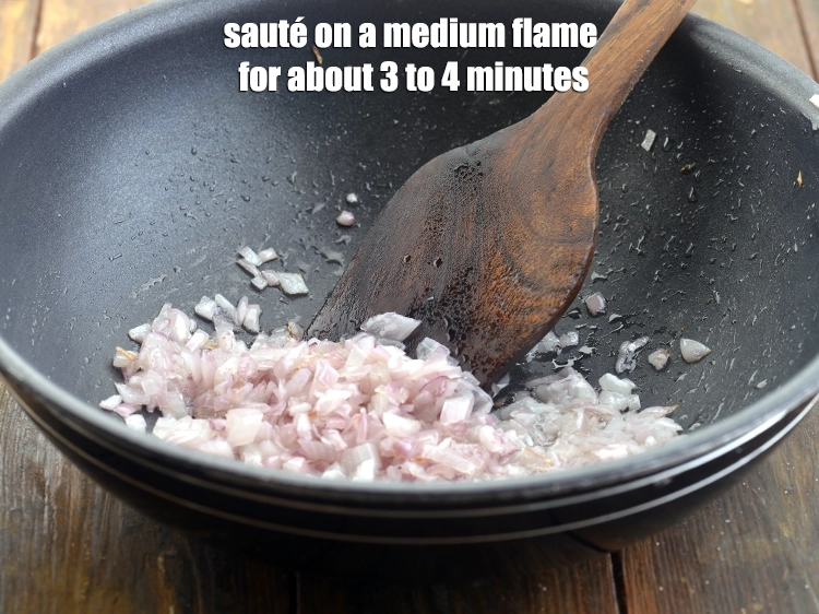 Step 22 – <p><strong>Sauté</strong> on a medium flame for about 3 to 4 minutes or till they turn …