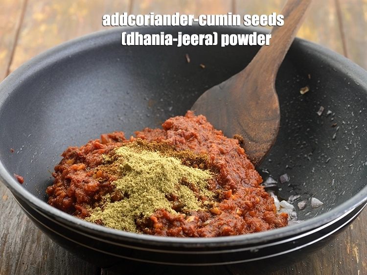 Step 25 – <p>Then, add the <span style="background-color:rgb(255,255,255);color:rgb(0,0,0);">1 tsp </span><a href="https://www.tarladalal.com/glossary-coriander-cumin-seeds-powder-dhania-jeera-powder-375i"><u>coriander-cumin seeds (dhania-jeera) powder</u></a>.</p>