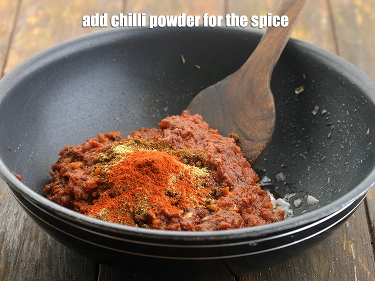Step 26 – <p>Then, add <span style="background-color:rgb(255,255,255);color:rgb(0,0,0);">1 tsp </span><a href="https://www.tarladalal.com/glossary-chilli-powder-red-chilli-powder-339i"><u>chilli powder</u></a> for the spice.</p>