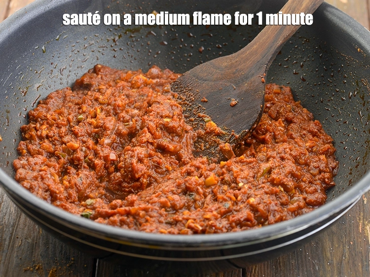 Step 29 – <p><strong>Sauté</strong> on a medium flame for 1 minute.</p>
