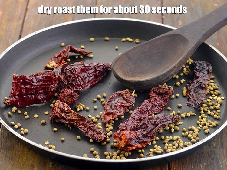 Step 3 – <p>Dry roast them for about 30 seconds. This is done to extract more flavour from …