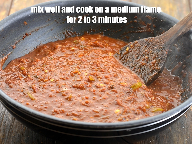 Step 32 – <p>Mix well. Cook on a medium flame for about 2 to 3 minutes. Stir at …