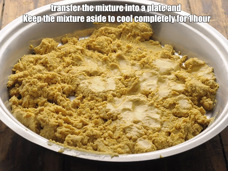 Step 3 – <p><span style="background-color:rgb(255,255,255);color:rgb(0,0,0);">Transfer the mixture into a plate and keep aside to <strong>cool for 1 hour</strong> …