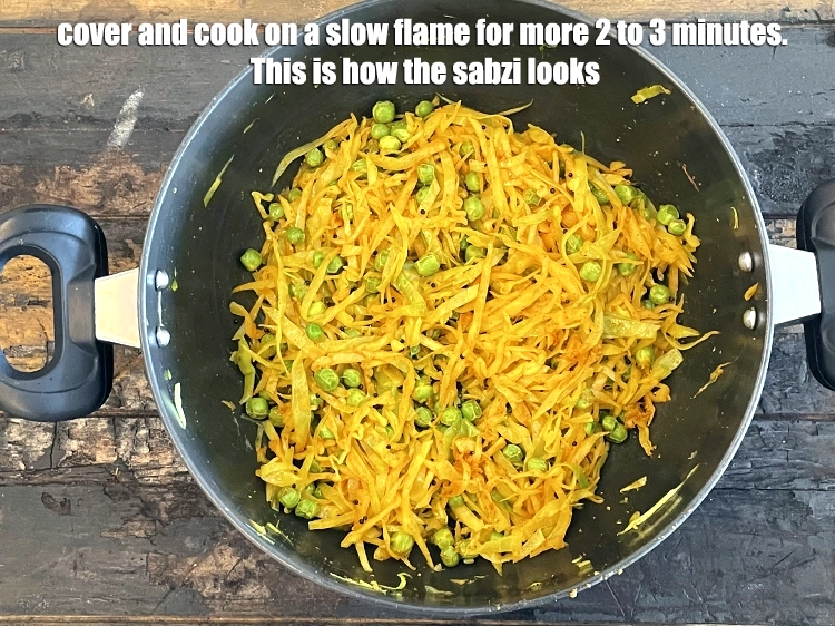 Step 17 – <p><strong>Cover</strong> and cook on a slow flame for more 2 to 3 minutes, while stirring …