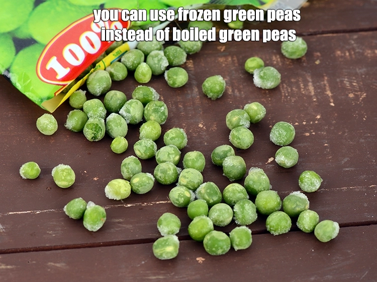 Step 19 – <p>You can use frozen <a href="https://www.tarladalal.com/glossary-green-peas-matar-hare-matar-vatana-180i"><u>green peas</u></a> instead of boiled green peas.</p>