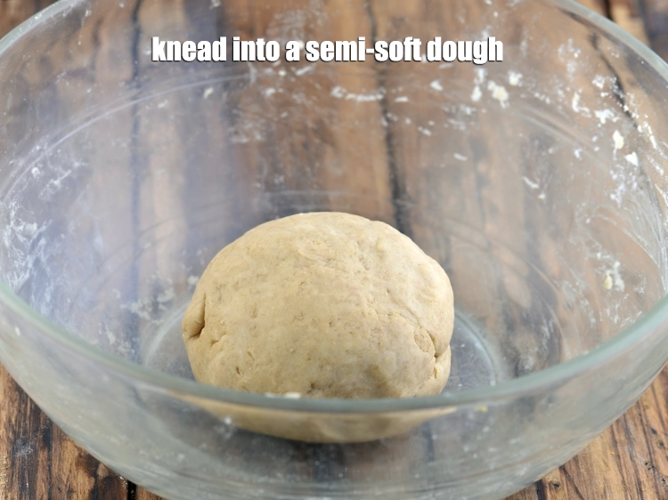 Step 6 – <p><span style="background-color:rgb(255,255,255);color:rgb(0,0,0);">Knead into a <strong>semi-soft dough</strong>.</span></p>
