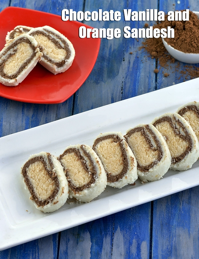Step 11 – <p><strong>Chocolate Vanilla and Orange Sandesh</strong>.</p>