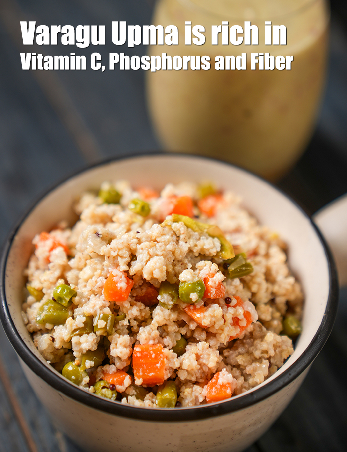 Step 38 – <p><strong>Varagu Upma&nbsp;is rich in below macronutrients, vitamins and minerals given in descending&nbsp;order (highest to lowest).&nbsp;</strong></p>