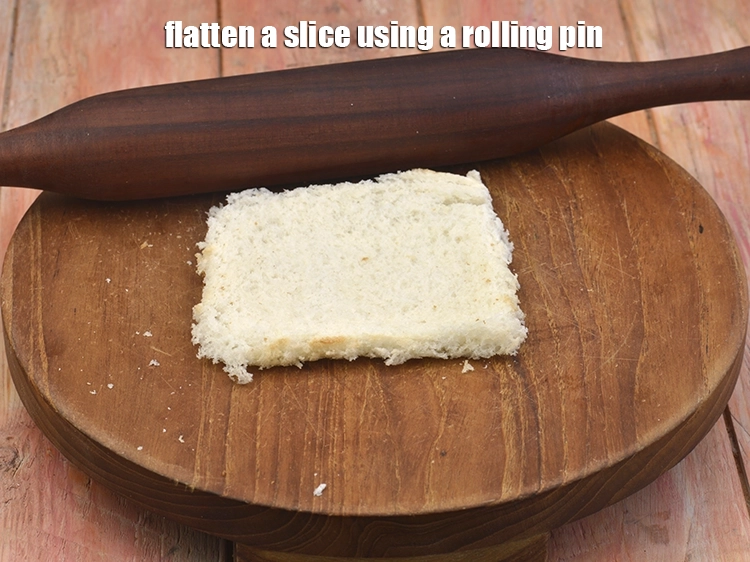 Step 5 – <p><span style="background-color:rgb(255,255,255);color:rgb(0,0,0);">Flatten a slice using a rolling pin.</span></p>