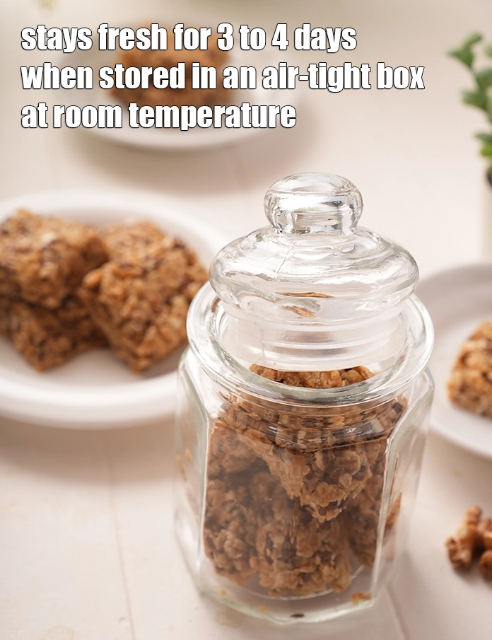 Step 21 – <p><span style="background-color:rgb(255,255,255);color:rgb(0,0,0);">This <strong>Oats and Walnut Chikki</strong> stays fresh for 3 to 4 days when stored …