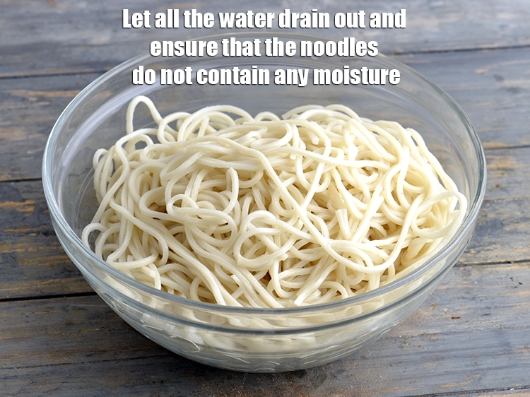 Step 7 – <p><span style="background-color:rgb(255,255,255);color:rgb(0,0,0);">Let all the water drain out and ensure that the <strong>noodles</strong> do not contain …