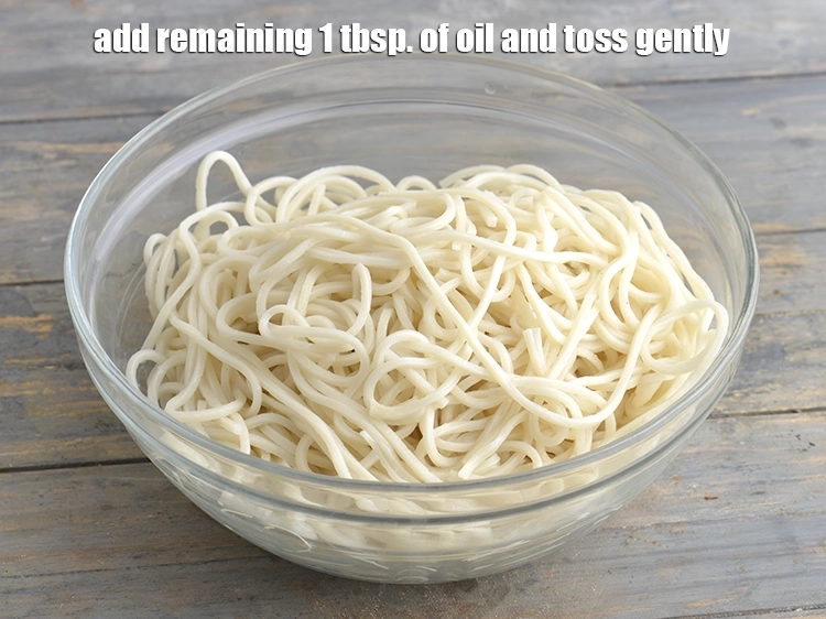 Step 10 – <p>Keep aside&nbsp;<strong>Boiled Hakka Noodles</strong>&nbsp;to cool. You can also drizzle oil to avoid noodles from sticking …