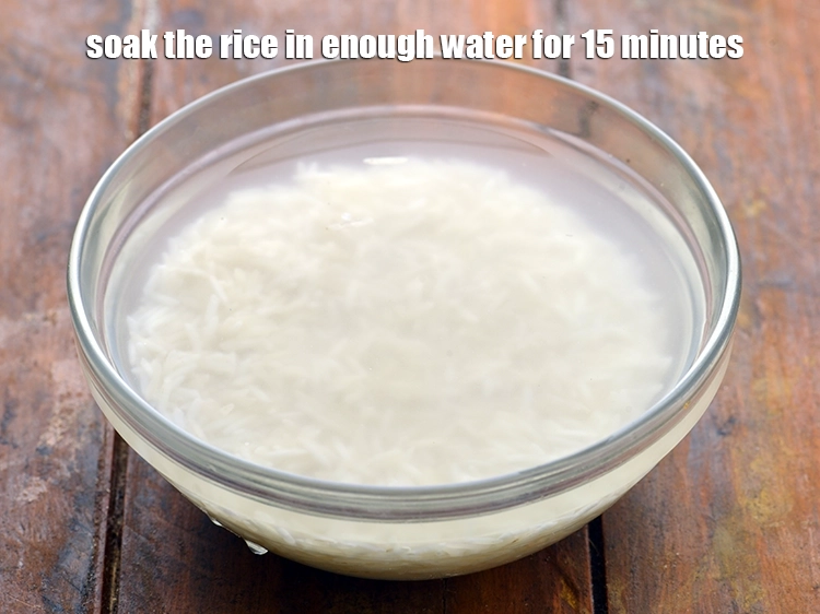 Step 4 – <p><span style="background-color:rgb(255,255,255);color:rgb(0,0,0);">Soak the </span><a href="https://www.tarladalal.com/glossary-sushi-rice-short-grain-Japanese-rice-1527i"><u>sushi rice</u></a><span style="background-color:rgb(255,255,255);color:rgb(0,0,0);"> in enough water for 15 minutes.</span></p>