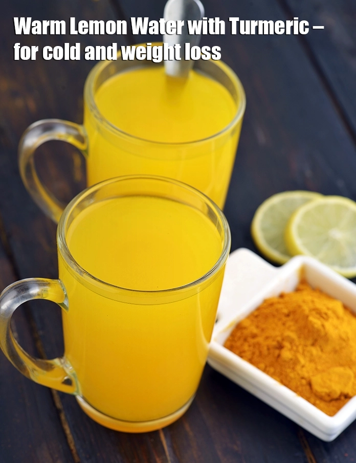 Step 13 – <p><strong>Warm Lemon Water with Turmeric – for cold and weight loss.</strong></p>