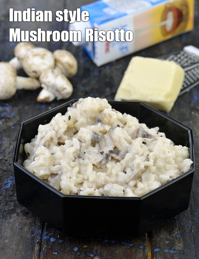 Step 9 – <p><span style="background-color:rgb(255,255,255);color:rgb(0,0,0);">Serve </span><strong>Creamy Mushroom Risotto | &nbsp;Indian style Mushroom Risotto | &nbsp;Vegetarian &nbsp;Risotto | </strong><span …