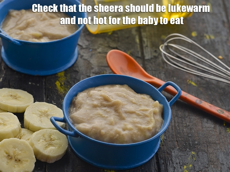Step 22 – <p>Check that the <strong>Jowar Banana Sheera for Babies and Toddlers</strong> should be lukewarm and not …