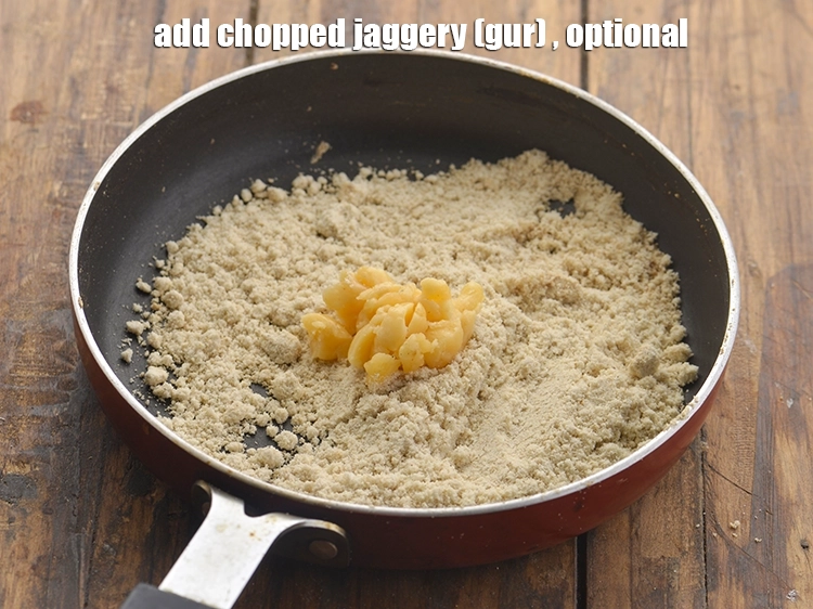 Step 16 – <p>Add the <span style="background-color:rgb(255,255,255);color:rgb(0,0,0);">1 tsp </span><a href="https://www.tarladalal.com/glossary-jaggery-gur-gud-kala-gud-477i#ing_2805"><u>chopped jaggery (gur) </u></a><span style="background-color:rgb(255,255,255);color:rgb(0,0,0);">, optional</span>. We have suggested …