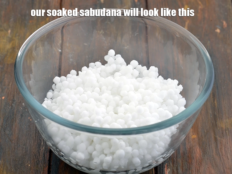 Step 7 – <p>Our <strong>soaked sabudana</strong> will look like this. You will notice the size of the sabudana …