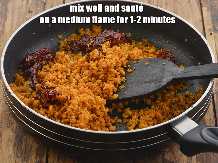 Step 15 – <p>Mix well and <strong>sauté </strong>on a medium flame for 1-2 minutes.</p>