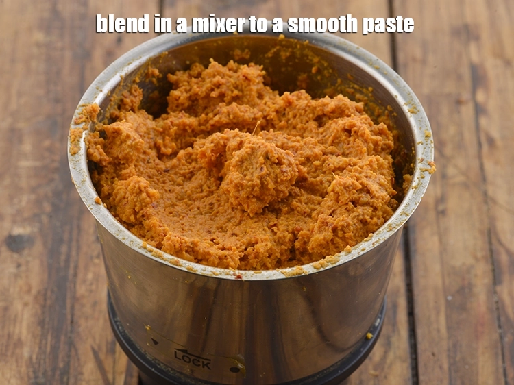 Step 18 – <p>Blend&nbsp;<strong>Mysore chutney | South Indian Mysore chutney |</strong>&nbsp;to a smooth paste.</p>