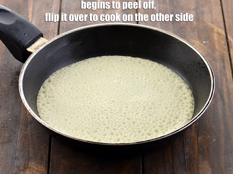 Step 11 – <p>When the&nbsp;<strong>&nbsp;vegetarian sweet crepes | egg free sweet crepes</strong>&nbsp;begins to peel off, flip it over …