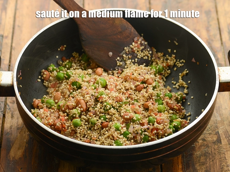 Step 25 – <p><strong>Sauté</strong> it on a medium flame for 1 minute.</p>