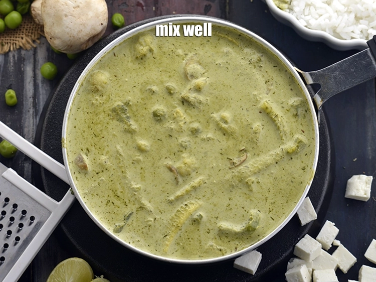 Step 30 – <p><strong>Thai Green Curry</strong>. Mix well and cook on a medium flame for 1 more minute.</p>