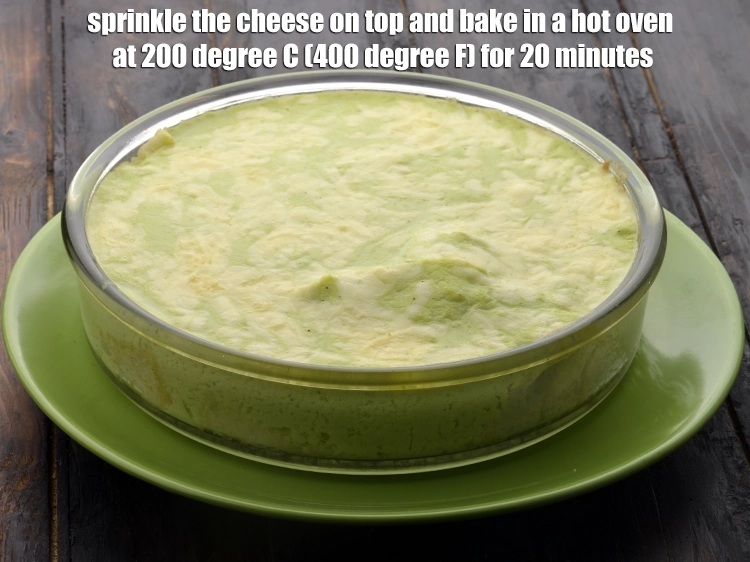 Step 10 – <p><span style="background-color:rgb(255,255,255);color:rgb(0,0,0);">Sprinkle the 3 tbsp. </span><a href="https://www.tarladalal.com/glossary-processed-cheese-315i#ing_3090"><u>grated processed cheese</u></a><span style="background-color:rgb(255,255,255);color:rgb(0,0,0);"> on top and <strong>bake</strong> in …