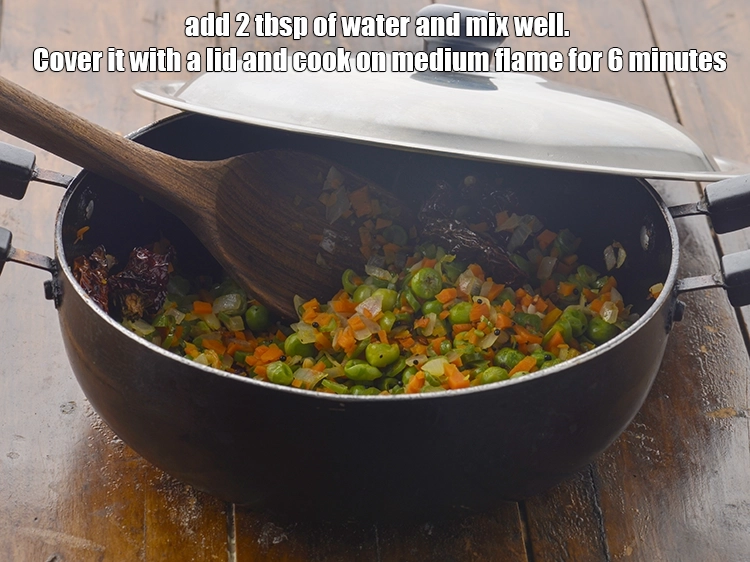 Step 4 – <p><span style="background-color:rgb(255,255,255);color:rgb(0,0,0);">Add 2 tbsp. of <strong>water</strong> and mix well. <strong>Cover it with a lid</strong> and …