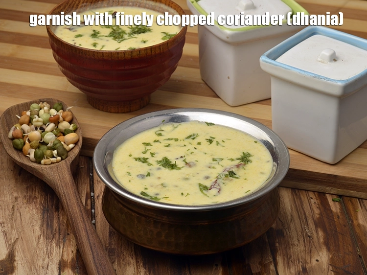 Step 10 – <p><span style="background-color:rgb(255,255,255);color:rgb(0,0,0);">Garnish with finely </span><a href="https://www.tarladalal.com/glossary-coriander-dhania-kothmir-369i#ing_2365"><u>chopped coriander (dhania)</u></a><span style="background-color:rgb(255,255,255);color:rgb(0,0,0);">.</span></p>