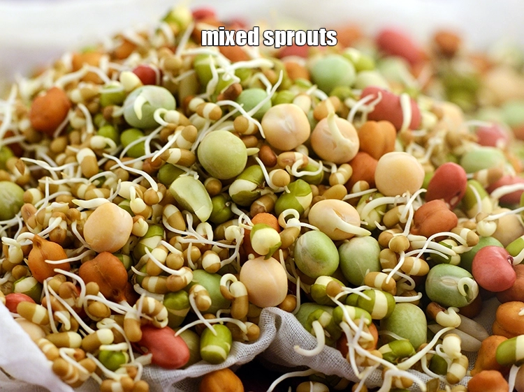 Step 25 – <p>You can use any one <strong>sprouts</strong> like <strong>moong sprouts</strong> or <strong>mixed sprouts</strong>.</p>
