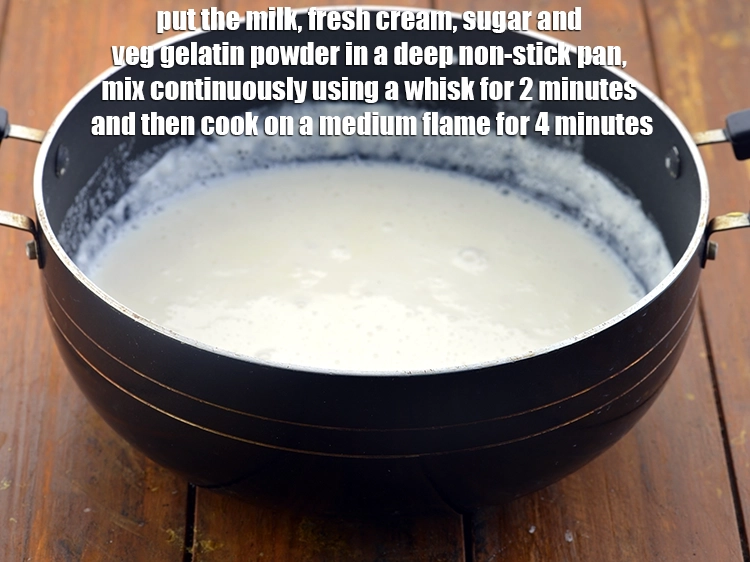 Step 1 – <p><span style="background-color:rgb(255,255,255);color:rgb(0,0,0);">To make the </span><strong>Eggless Vanilla Panna Cotta with Plum Compote | </strong><span style="background-color:rgb(255,255,255);color:rgb(15,17,21);"><strong>Indian Style …