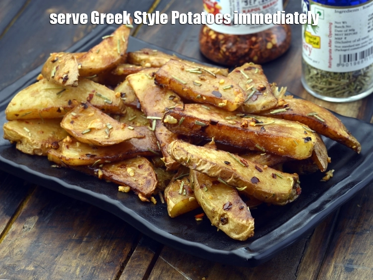 Step 12 – <p><span style="background-color:rgb(255,255,255);color:rgb(0,0,0);">Serve<strong> Greek Style Potatoes</strong> immediately.</span></p>