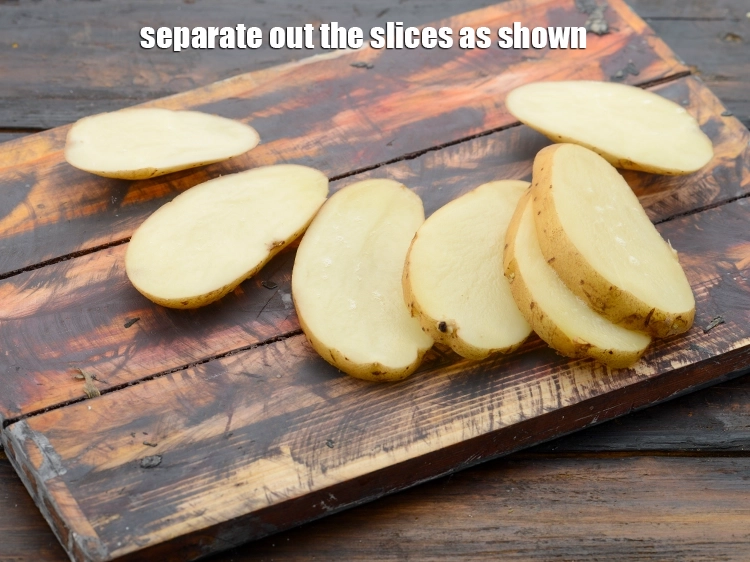 Step 3 – <p><span style="background-color:rgb(255,255,255);color:rgb(0,0,0);"><strong>Separate</strong> out the slices as shown.</span></p>