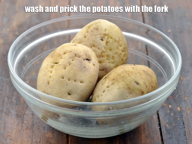 Step 1 – <p><span style="background-color:rgb(255,255,255);color:rgb(0,0,0);">To make the <strong>potatoes</strong> for </span><strong>Stuffed Baked Potatoes | Indian style microwave Stuffed Baked …