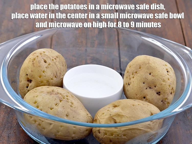 Step 2 – <p><span style="background-color:rgb(255,255,255);color:rgb(0,0,0);">Place the <strong>potatoes</strong> in a microwave safe dish, place <strong>water </strong>in the center in …