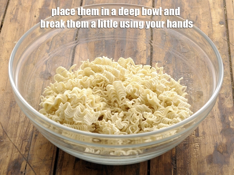 Step 3 – <p>Place them in a deep bowl and break them a little using your hands. Keep …