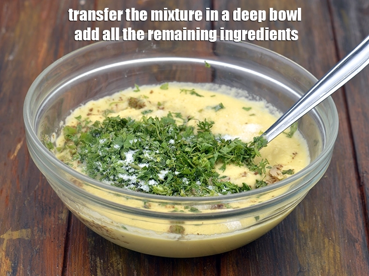 Step 7 – <p><span style="background-color:rgb(255,255,255);color:rgb(0,0,0);"><strong>Transfer the mixture in a deep bowl</strong> add 1 tsp finely </span><a href="https://www.tarladalal.com/glossary-ginger-adrak-453i#ing_2366"><u>chopped ginger …