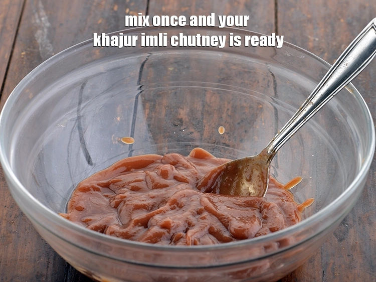 Step 8 – <p>Mix once and your&nbsp;<strong>khajur imli chutney | date &nbsp;tamarind chutney | meetha chutney for chaats …