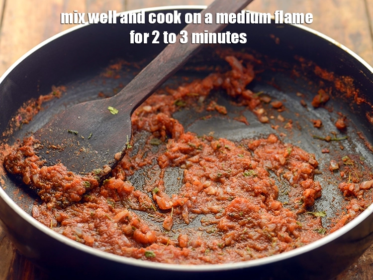 Step 19 – <p><strong>Mix well</strong> and cook on a medium flame for 2 to 3 minutes.</p>