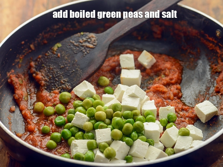 Step 23 – <p>Add <span style="background-color:rgb(255,255,255);color:rgb(0,0,0);">1/4 cup </span><a href="https://www.tarladalal.com/glossary-green-peas-matar-hare-matar-vatana-180i#ing_2431"><u>boiled green peas</u></a> and <a href="https://www.tarladalal.com/glossary-salt-namak-table-salt-418i"><u>salt </u></a><span style="background-color:rgb(255,255,255);color:rgb(0,0,0);">to taste</span>. Instead …