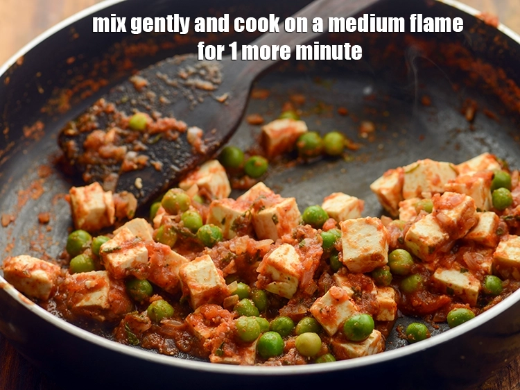 Step 24 – <p><strong>Mix gently</strong> and cook on a medium flame for 1 more minute. Remove from the …