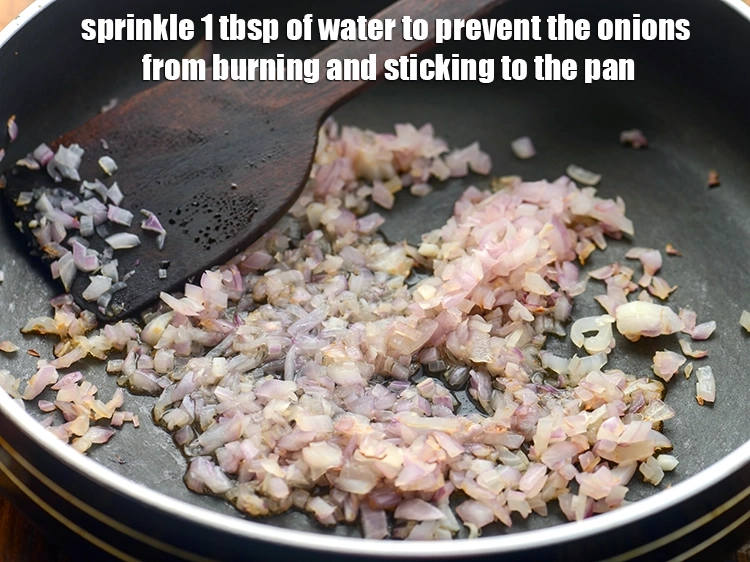 Step 27 – <p>Sprinkle 1 tbsp of <strong>water</strong> to prevent the onions from burning and sticking to the …
