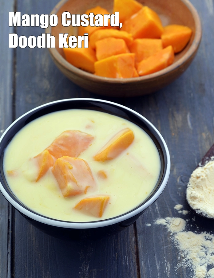 Step 11 – <p><span style="background-color:rgb(255,255,255);color:rgb(0,0,0);">Serve <strong>Mango Custard, Doodh Keri</strong> chilled.</span></p>
